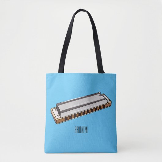 Harmonica cartoon illustratie tote bag (Voorkant)