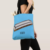 Harmonica cartoon illustratie tote bag (Dichtbij)