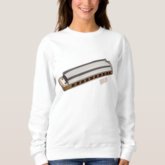 Harmonica cartoon illustratie trui (Voorkant)