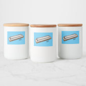 Harmonica cartoon illustratie voedselcontainer etiket (Flessen)