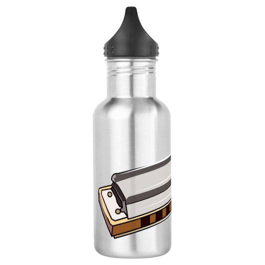 Harmonica cartoon illustratie waterfles (Links)