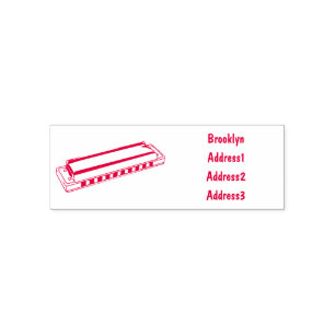 Harmonica cartoon illustratie zelfinktende stempel
