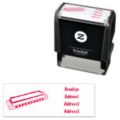 Harmonica cartoon illustratie  zelfinktende stempel (In situ)