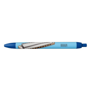 Harmonica cartoon illustratie zwarte inkt pen