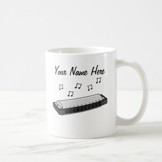 Harmonica Custom Mok Harp Player Muzikant Gift (Rechts)