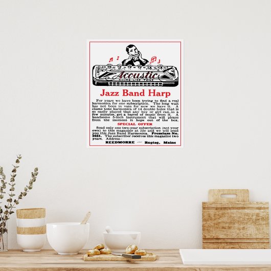 Harmonica en Poster (Keuken)