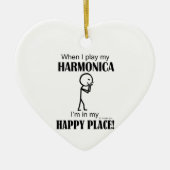 Harmonica Happy Place Keramisch Ornament (Voorkant)
