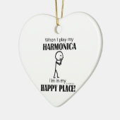 Harmonica Happy Place Keramisch Ornament (Links)