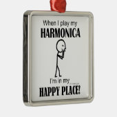 Harmonica Happy Place Metalen Ornament (Rechts)