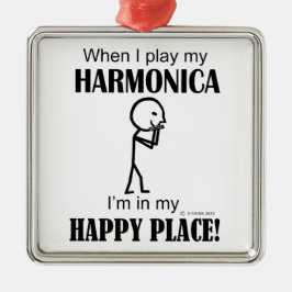Harmonica Happy Place Metalen Ornament