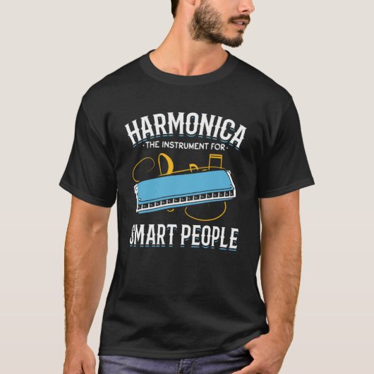 Harmonica Het instrument voor slimme mensen T-shirt (Voorkant)