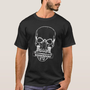 Harmonica I Skull I Musical Instrument Harmonica M T-shirt