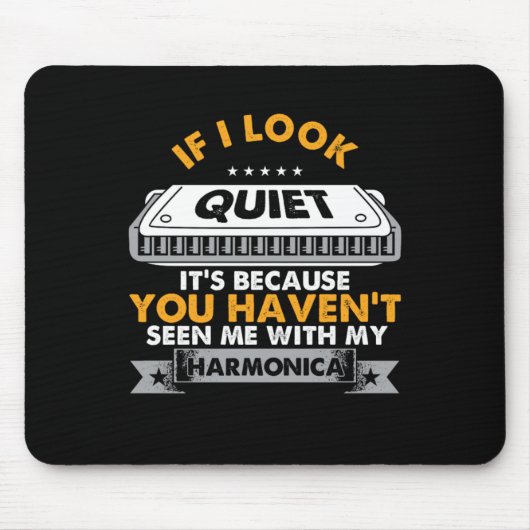 Harmonica Instrument Blues Acoustic Music Gift Muismat (Voorkant)