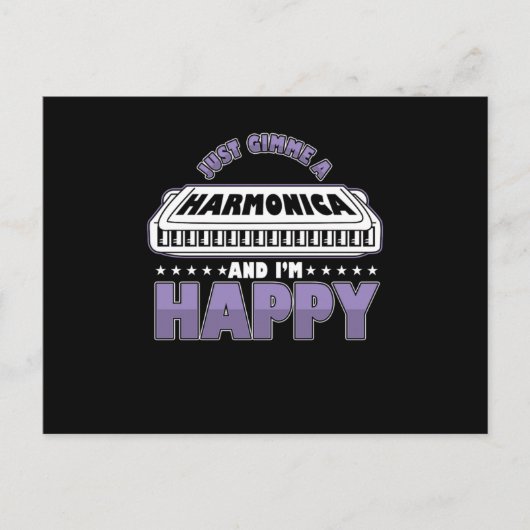 Harmonica Instrument Music Acoustic Blues Gift Briefkaart (Voorkant)