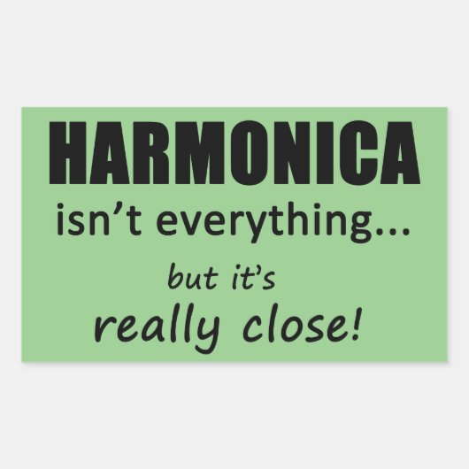 Harmonica is niet alles rechthoekige Sticker (Voorkant)