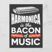Harmonica is the Bacon Of Music Funny Orchestra Briefkaart (Voorkant)