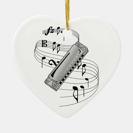Harmonica Keramisch Ornament (Voorkant)