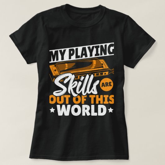 Harmonica Lover Spelen Harmonica is Smart Harmoni T-shirt (Design voorkant)