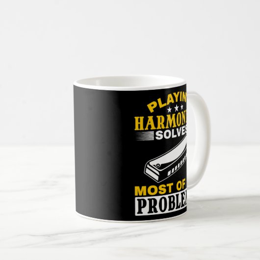Harmonica Lover Spelen Harmonica lost het grootste Koffiemok (Voorkant rechts)