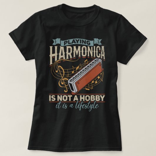 Harmonica Lover Spelen Harmonica Speler Harmonica T-shirt (Design voorkant)
