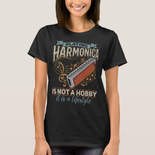 Harmonica Lover Spelen Harmonica Speler Harmonica T-shirt