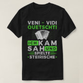 Harmonica Lover Veni Vidi Squeezy Styrian Harmonic T-shirt (Design voorkant)