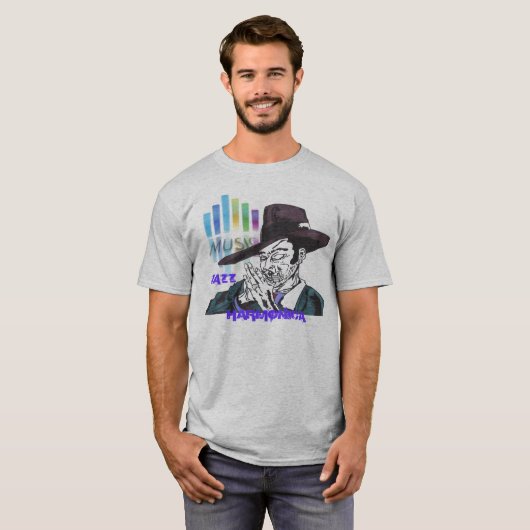 harmonica-man t-shirt (Voorkant volledig)