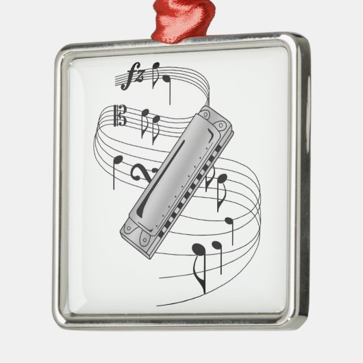Harmonica Metalen Ornament (Links)