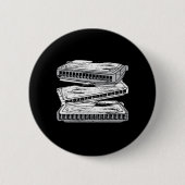 Harmonica Music Blues Instrument Ronde Button 5,7 Cm (Voorkant)