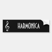Harmonica Music Bumpersticker Gift (Voorkant)