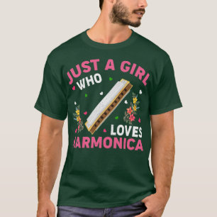 Harmonica Music Lover een meisje dat van Harmon ho T-shirt