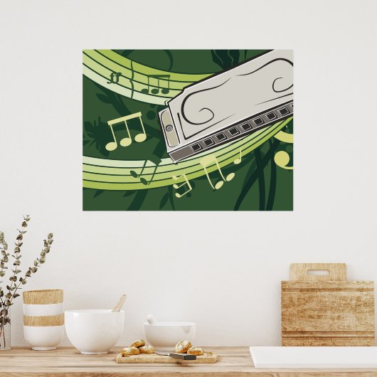 Harmonica Music Poster (Keuken)