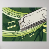 Harmonica Music Poster (Voorkant)