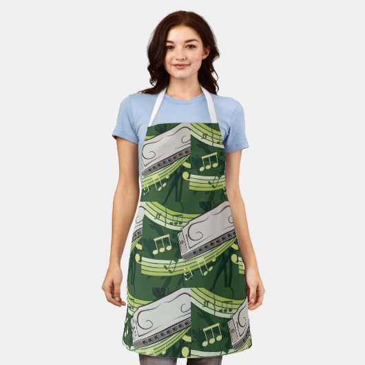 Harmonica Music Schort (Gedragen)