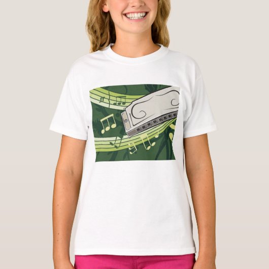 Harmonica Music T-shirt (Voorkant)
