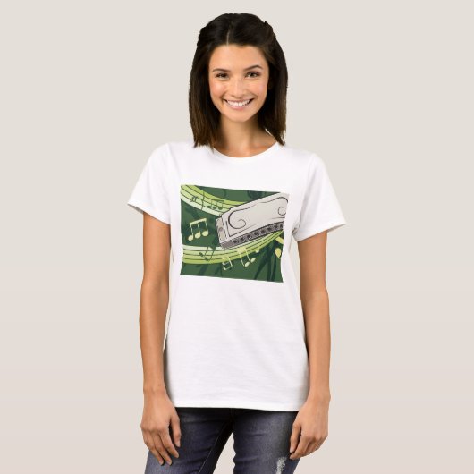 Harmonica Music T-shirt (Voorkant volledig)