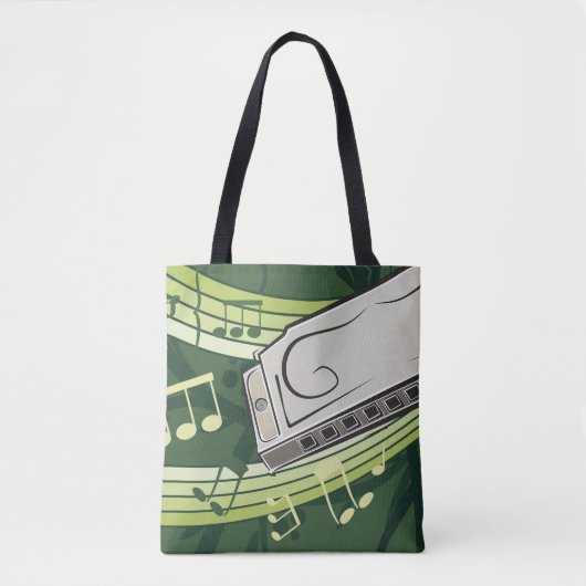 Harmonica Music Tote Bag (Voorkant)