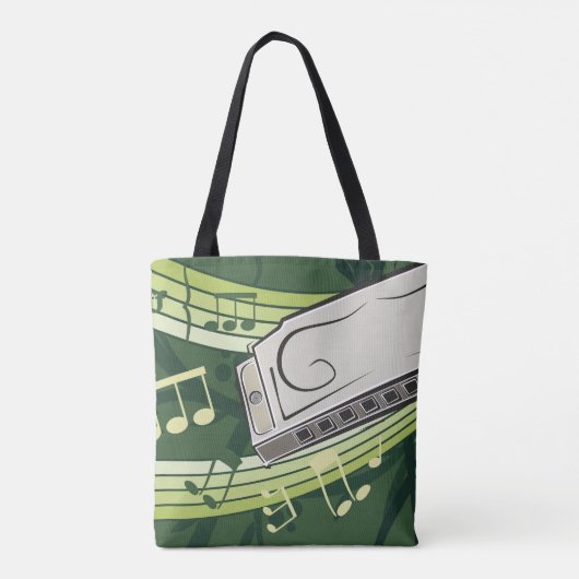 Harmonica Music Tote Bag (Achterkant)