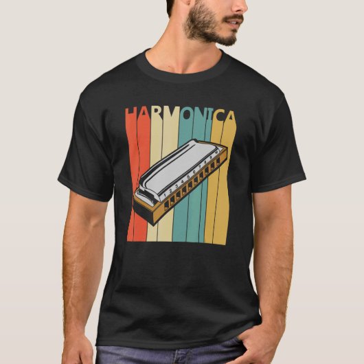 Harmonica Muziekinstrument T-shirt (Voorkant)
