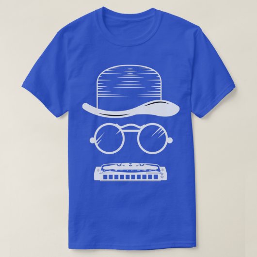 Harmonica Pet Music Instrument Blues T-shirt (Design voorkant)