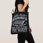 Harmonica Player Blues Music French Harp Lover Tote Bag (Dichtbij)