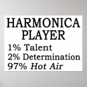 Harmonica Player Hot Air Poster (Voorkant)