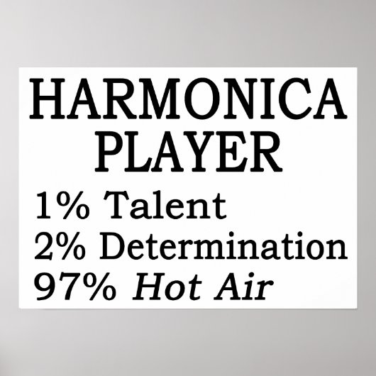Harmonica Player Hot Air Poster (Voorkant)