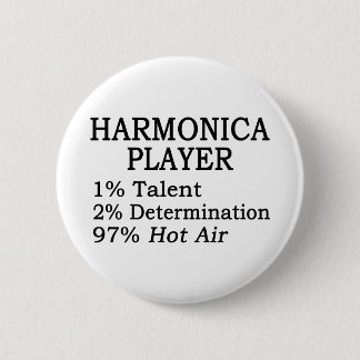 Harmonica Player Hot Air Ronde Button 5,7 Cm