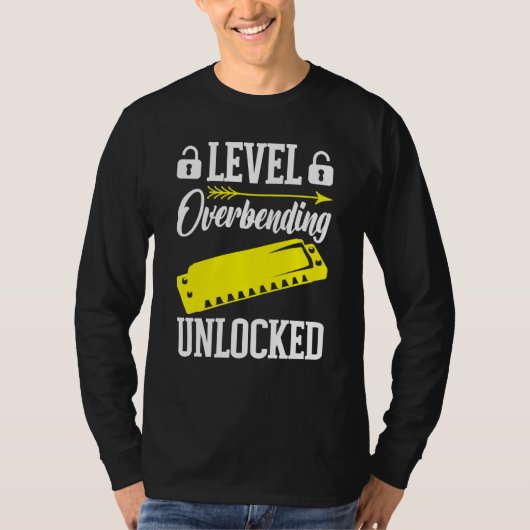 Harmonica Player Level Unlocked T-shirt (Voorkant)