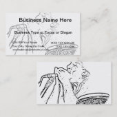 Harmonica Player met trommelcontour Visitekaartje (Voorkant / Achterkant)