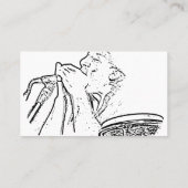 Harmonica Player met trommelcontour Visitekaartje (Achterkant)