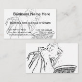 Harmonica Player met trommelcontour Visitekaartje (Voorkant / Achterkant)