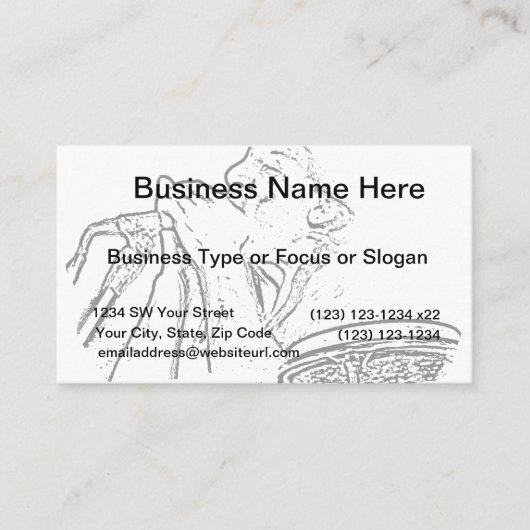 Harmonica Player met trommelcontour Visitekaartje (Voorkant)