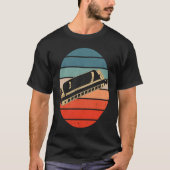 Harmonica Player Retro Sunset Harp T-shirt (Voorkant)
